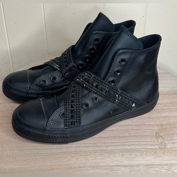 Converse All Star Chuck Taylor Punk Strap Hi Rhinestone Size 9